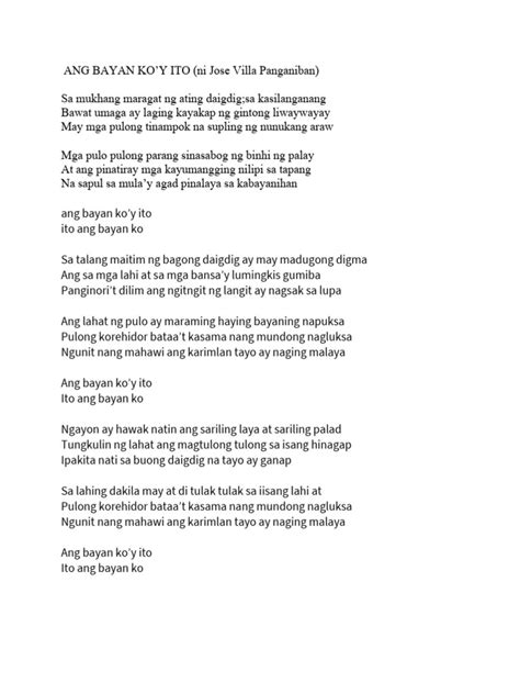 Ikaw ang Bayan Ko .